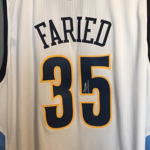 NWT Denver nuggets jersey SIGNED #35 Faried - Picture 3 of 4